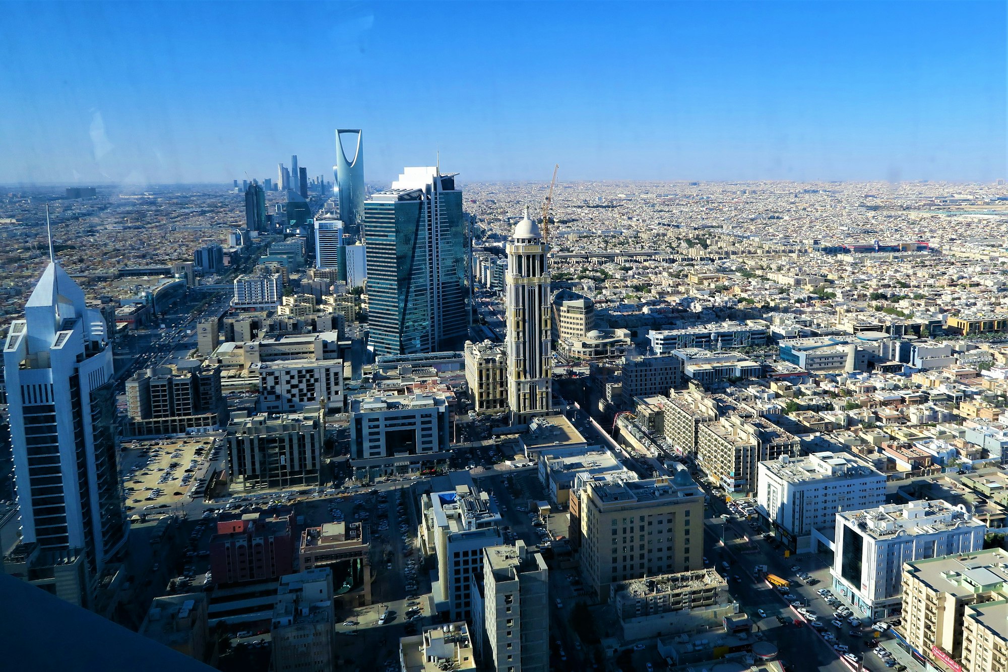 Aerial view of Riyadh city where VYBZ connects people nearby